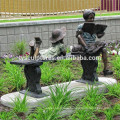 2019 New design custom life size bronze little boy statue copper casting children sculptures for decoration